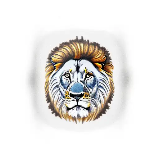 Golden Lion With Brown Eyes