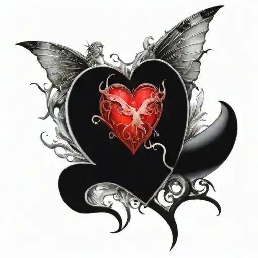 Heart And Fairy Sitting