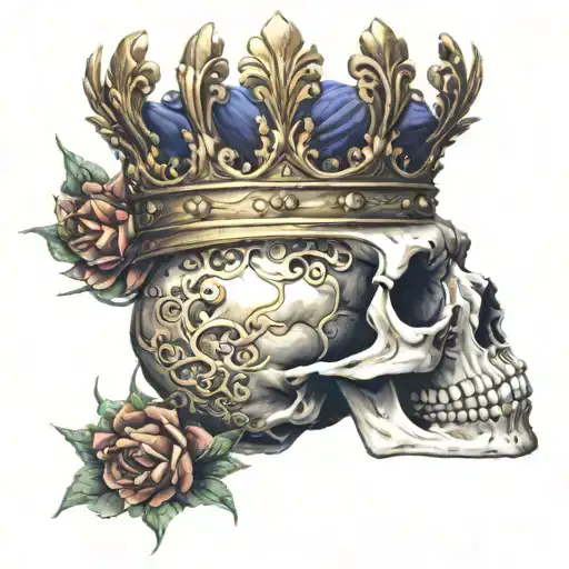 Skull Wearing A Crown