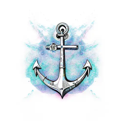 Anchor In The Shape Of A Bass Guitar