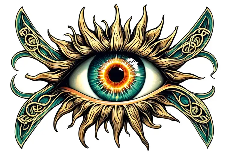 Celtic Sun Eye Looking