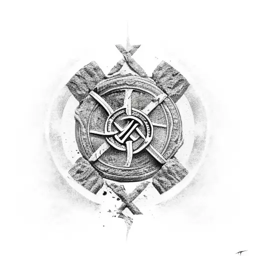 Tyr Nordic God Symbol Ruin