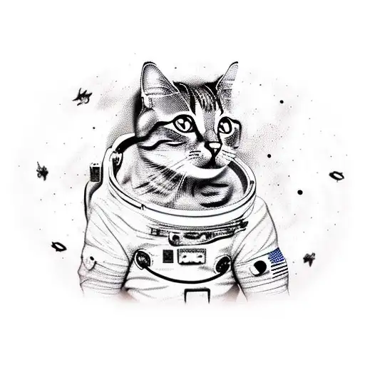 Real Cat Wears Astronaut Costum