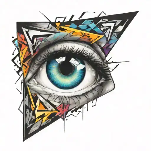 Triangle Depicting Cyberspace With An Eye