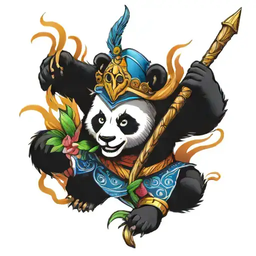 Panda Warrior Staff