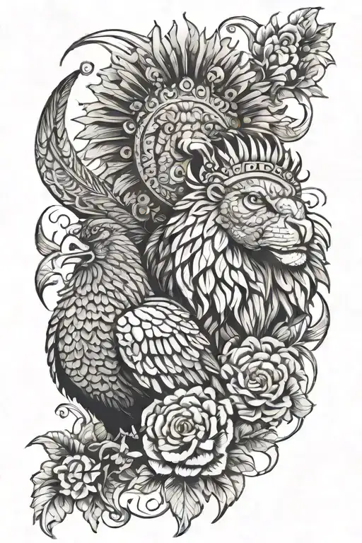 Turkey And Lion Wearing