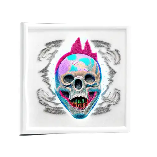 Picture Frame With Creepy Art Inside