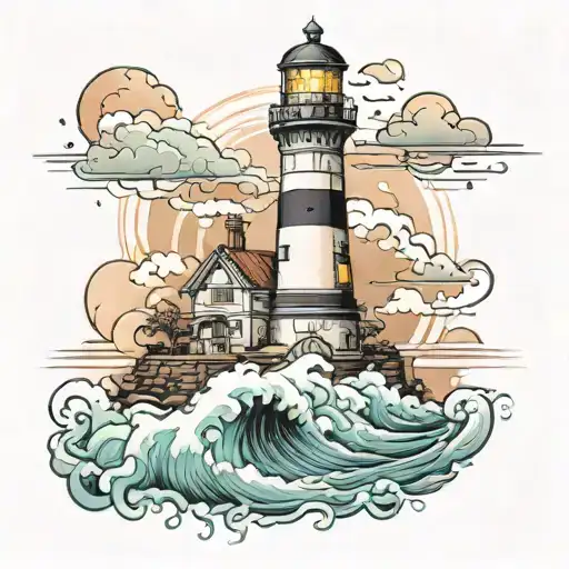 Lighthouse Stormy Condition
