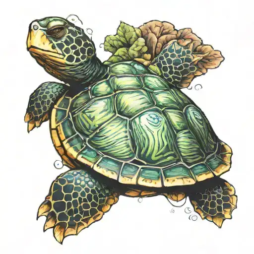 Turtle Underwater 7Cm 10Cm