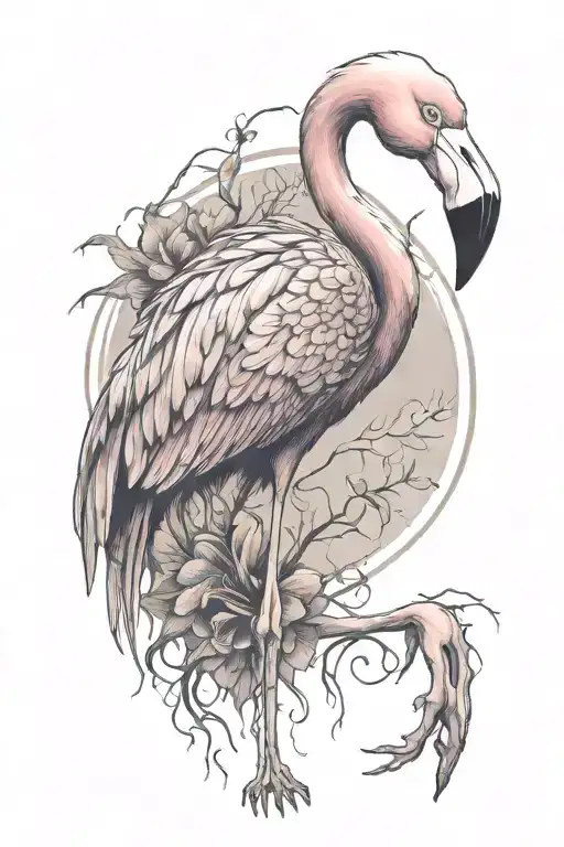 Flamingo Skeleton Looking