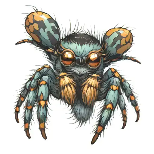 Cute Cartoon Jumping Spider