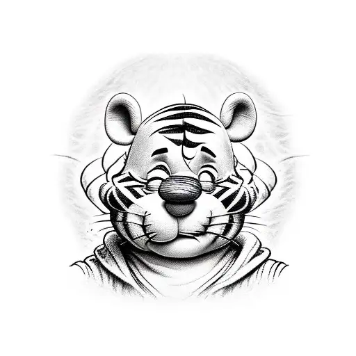 Winnie The Pooh's Tigger But In A Fun Evil Dark Design