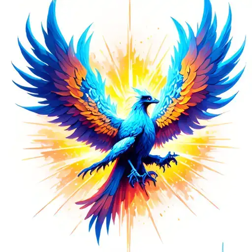Phoenix With Supernova Background