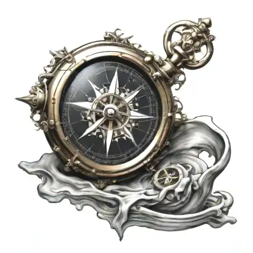 Dali Style Compass That Becomes Liquid