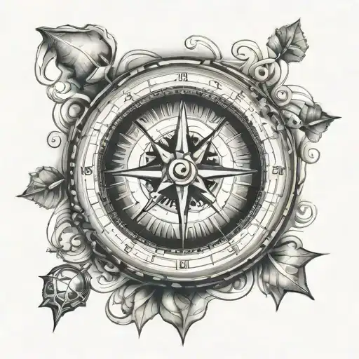 Compass With The Shape Of A Chew Gum