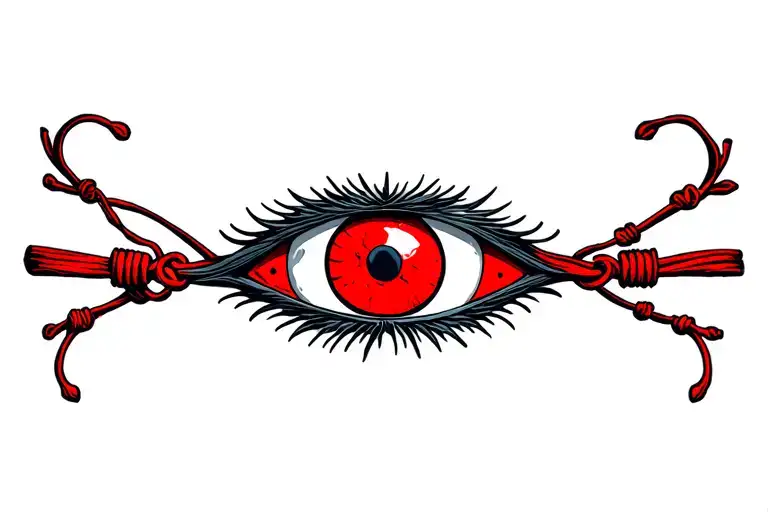 Evil Eye Inside Red Bracelet