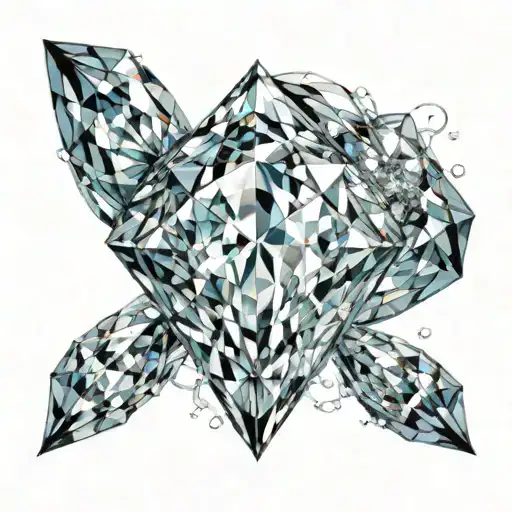 Mysterious And Delicate Diamond-shaped Crystal