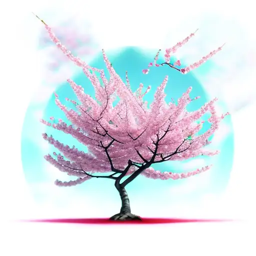 Tall Cherry Blossom Tree