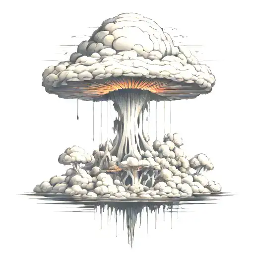 An Abstract Nuclear Explosion Mushroom Cloud