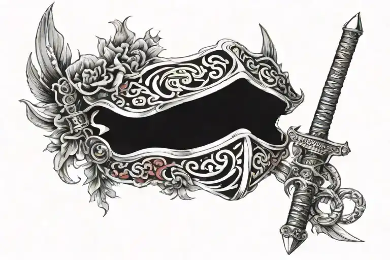 Mask Of Samurai Sword Surrounded