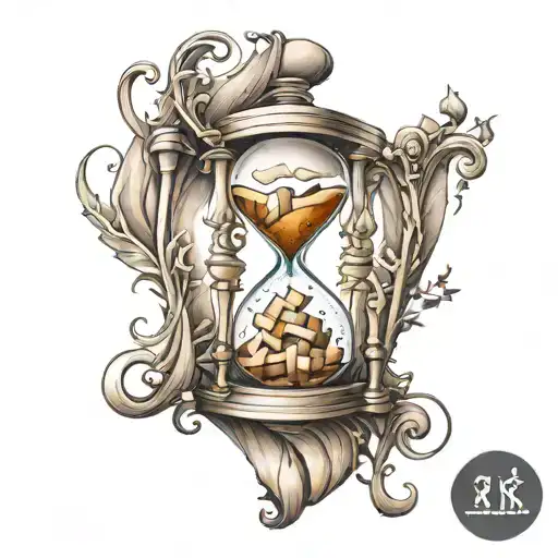 Two Letters A Like Hourglass Look Well Marked