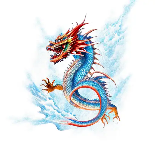 Japan Dragon With Water