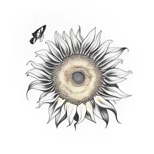 Sunflower Butterfly Planet