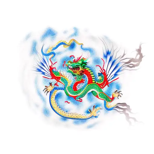 Chinese Dragon Brush Stroke