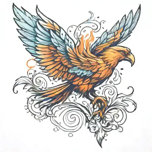 Freedom And Phoenix Bird