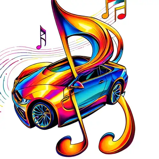 Car Turbo Morphing Into A Music Note