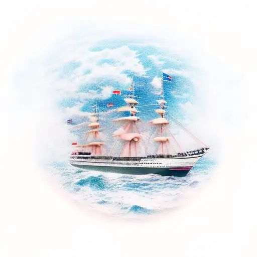 A Ship In Her Long Travel Like Life