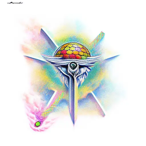 Labyrynth With Ankh Symbol