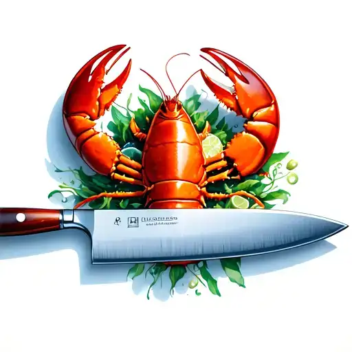 Chef Knife And Lobster Chef's Knife