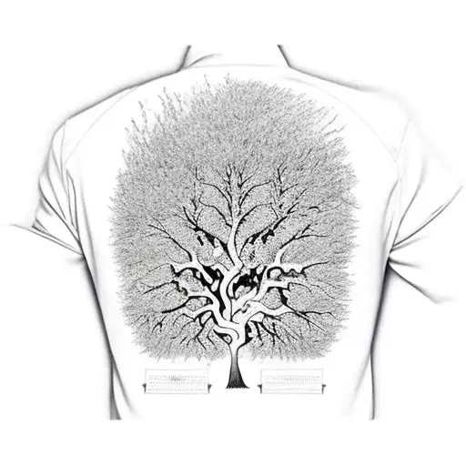 Family Tree Going Down From Shoulder