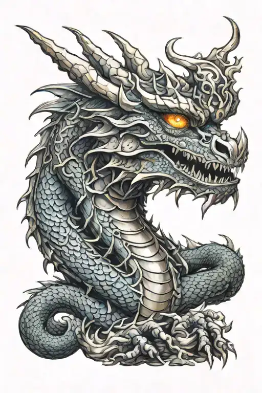 A Cool Dragon With Shining Eyes