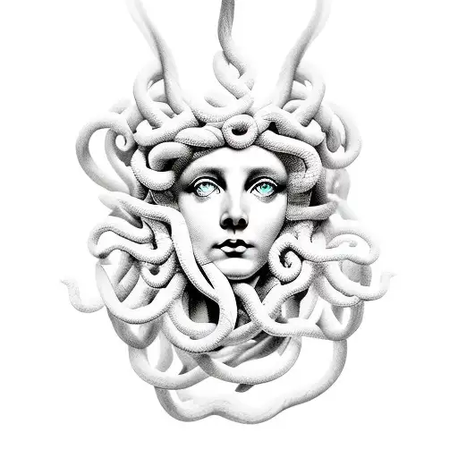 Ancient Greek Medusa With Witchy Elements