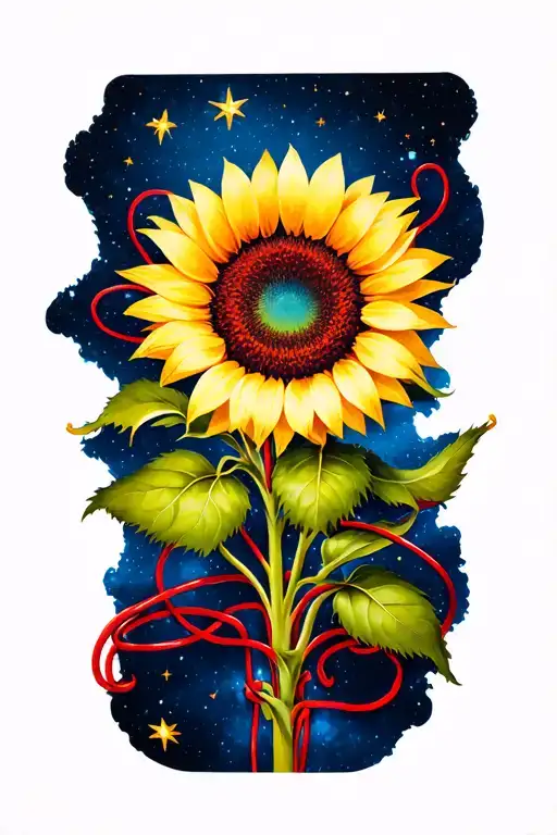 Date 1974 A Passo With A Sunflower In Better Stars A Red Wire Intertwined Everything