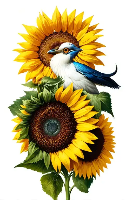 Date 1974 A Passo With A Sunflower In The Beak Is Temporarius Et Gloria