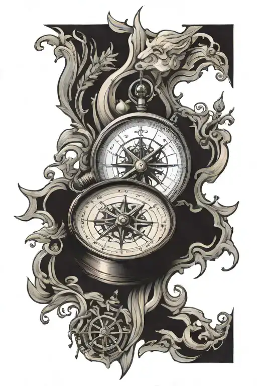 Anxiety And Compass Intertwined