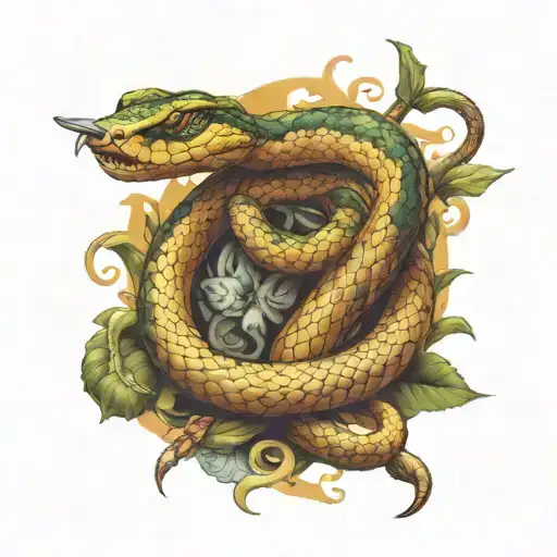 Snake Around The Sword