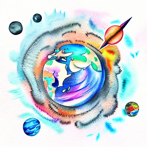 Watercolor Planets