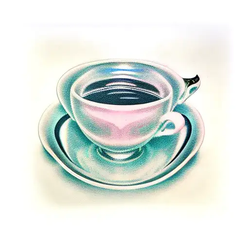 Black Vintage Teacup