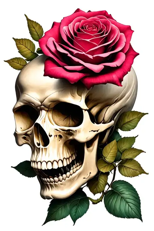 Skull And Rose