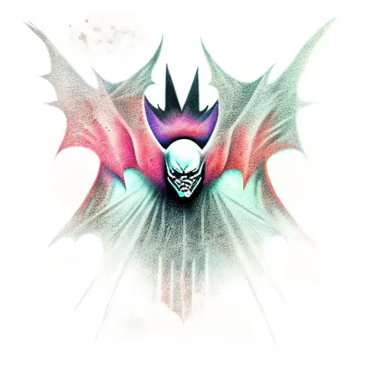 Biblically Accurate Dark Bat Angel