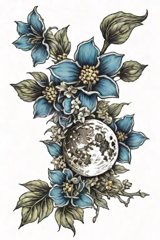 Moon And Myosotis