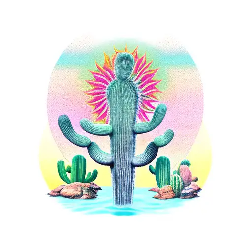 Arizona Valleywide Water Fountain Cactus Sun