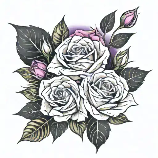 Space Galaxy Roses Intertwined