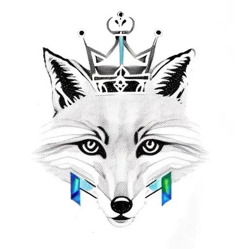 Fox With X Marks For Eyes And A Throne Crown