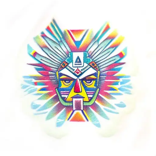 Aztec Eagle For Upper Thigh