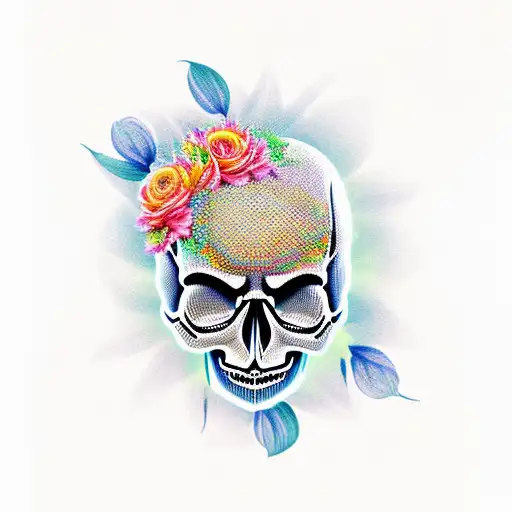 Skull In Flower